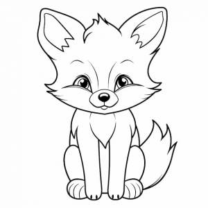 Очень просто супер милая лиса раскраски для детей очень просто