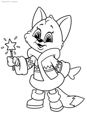 Раскраска Лисичка