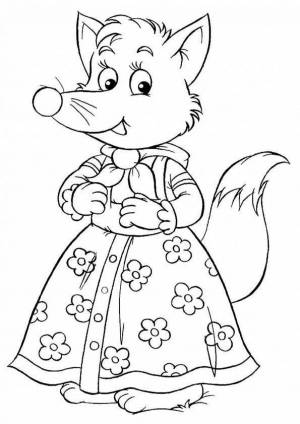 Раскраски Лиса из сказки