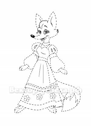 Раскраски лиса из сказки