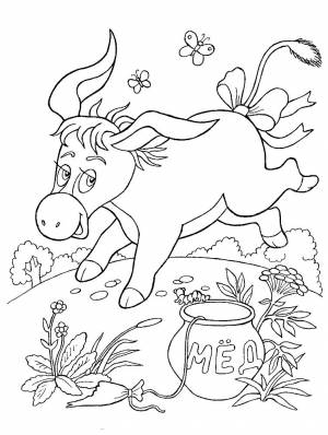 Раскраска Ослик Иа