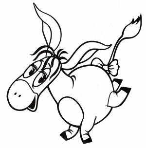 Раскраска Веселый ослик Иа