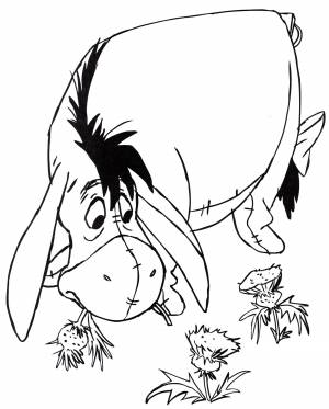 Раскраска Ослик Иа