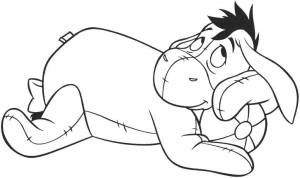 Раскраски Раскраска Ослик иа из винни пуха Мультфильмы