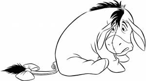 Раскраска Ослик Иа