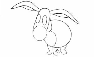 Ослик ИА для срисовки