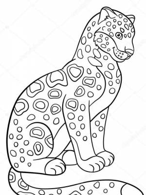 Раскраска Ягуар  для детей