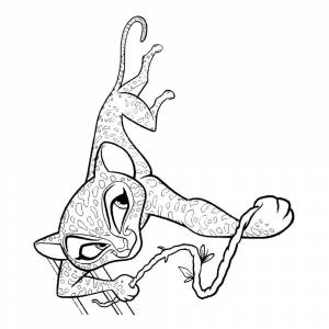 Раскраска Ягуар Джиа