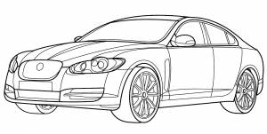 Раскраска Jaguar XF
