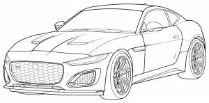 Раскраска Jaguar F-Type