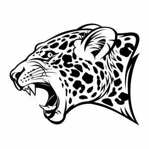 Growling Jaguar Vector Illustration Wild Cat