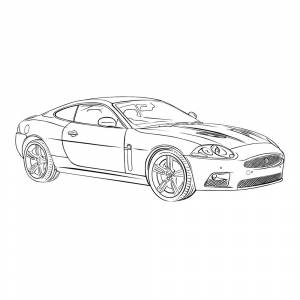 Раскраска Машина Ягуар