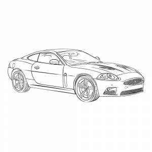 Раскраска Машина Ягуар