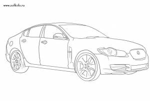 Раскраски машины Ягуар