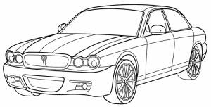 Раскраска ягуар машина