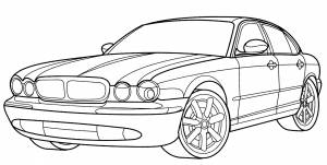 Раскраска Jaguar XJ Super