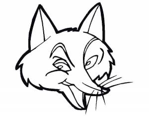 Лиса Раскраска