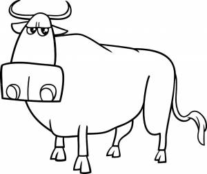 Раскраска бычок
