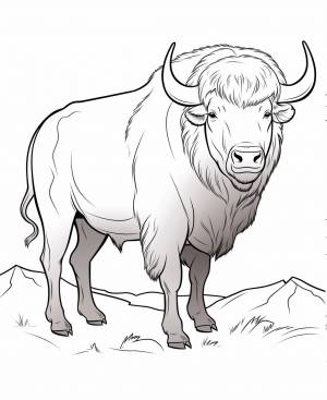 Раскраска Бык для детей 3, 4, 5, 6, 7, 8 лет