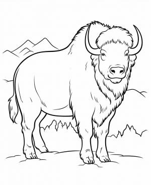 Раскраска Бык для детей 3, 4, 5, 6, 7, 8 лет