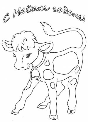 Раскраска бык