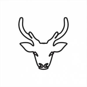Простой рисунок головы оленя