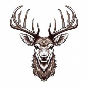 Голова оленя изолированные векторные иллюстрации