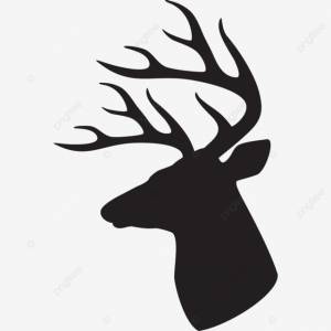 профиль головы оленя черно белый PNG , трофей, большой, дизайн PNG картинки и пнг рисунок для й загрузки