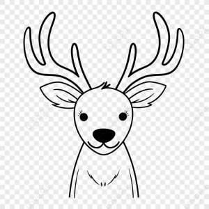 олень, чтобы раскрасить контурный рисунок вектор,нос изображение_Фото номер 380534382_EPS Формат изображения_ru