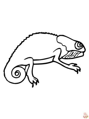 Раскраски Хамелеон Бесплатные для печати и простые варианты