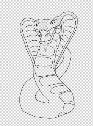 Snake Line art Королевская кобра Рисунок, змея, угол, белый, млекопитающее png