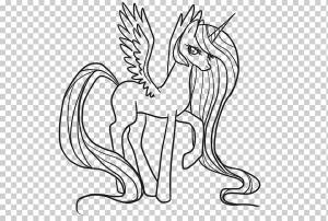 Принцесса Луна Книжка-раскраска Pony Line art Рисование, мой маленький пони, трепетание, лошадь, белый, ребенок png