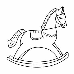 Лошадь качалка рисунок