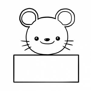 Крыса мультфильм животное милый каваи каракули раскраски страницы рисунок