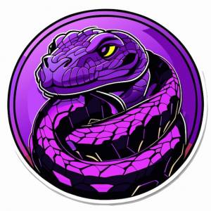 Аметистовый питон, скраб, наклейка на питон