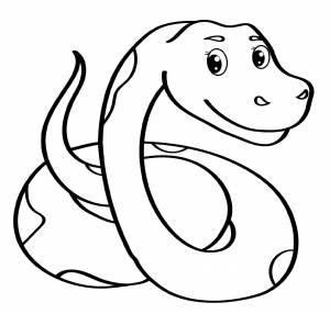 Раскраска Милый Удав