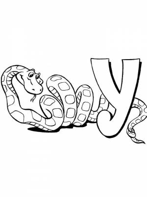 Раскраски Удав   в формате