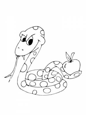 Раскраска Удав  для девочек