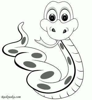 Раскраска змеи для детей