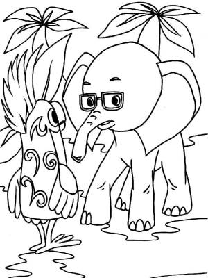 Раскраска 38 попугаев