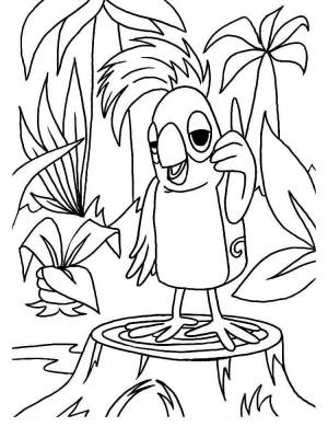 Раскраска 38 попугаев