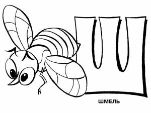 Раскраски букву, Раскраска Удав на букву у алфавит
