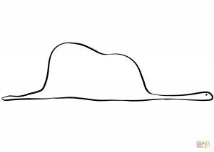 Раскраска Удав, который проглотил слона