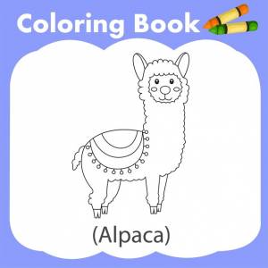 Иллюстратор раскраски альпака