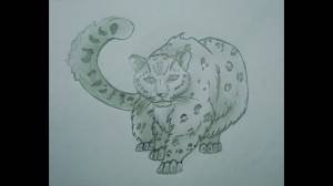 Как нарисовать снежного барса \\ how to draw a snow leopard