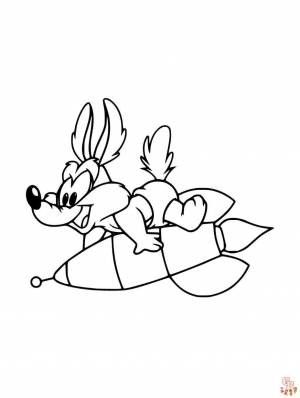 Ознакомиться the World раскраски Cute Baby Wile E Coyote