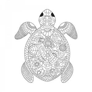 Раскраска Антистресс Черепаха