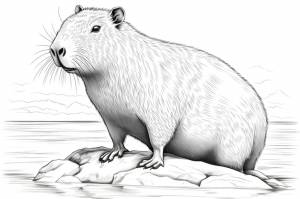 Раскраска капибара