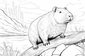 Раскраска капибара