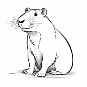 Capybara милые проекты милые плоские книжки для раскраски кавайи линия искусства